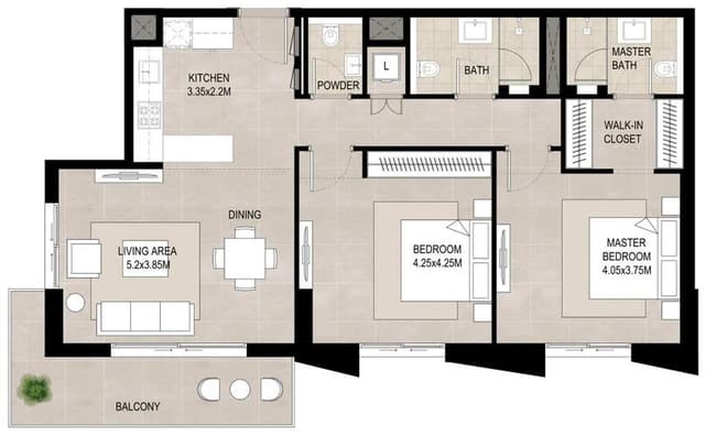 Apartment interior at Hillcrest